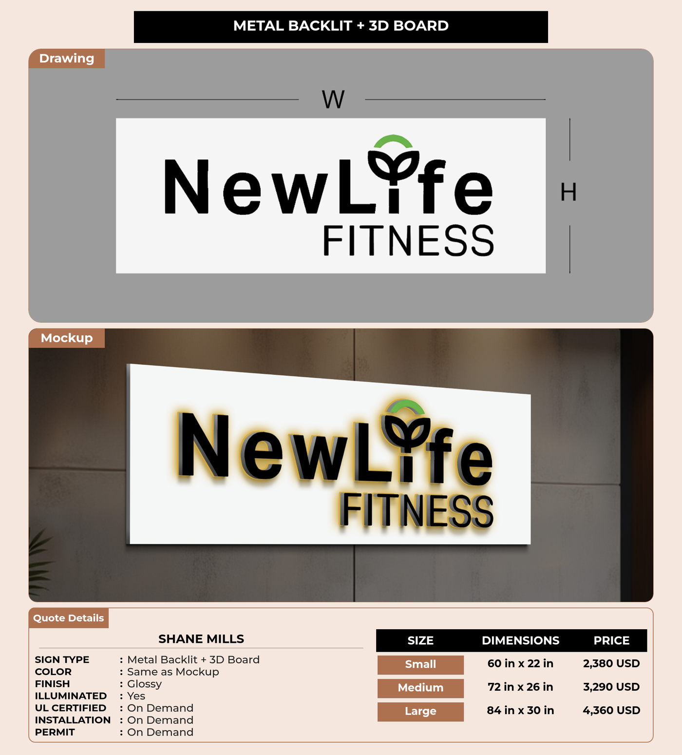 CUSTOM MOCKUP SIGN FOR Shane Mills