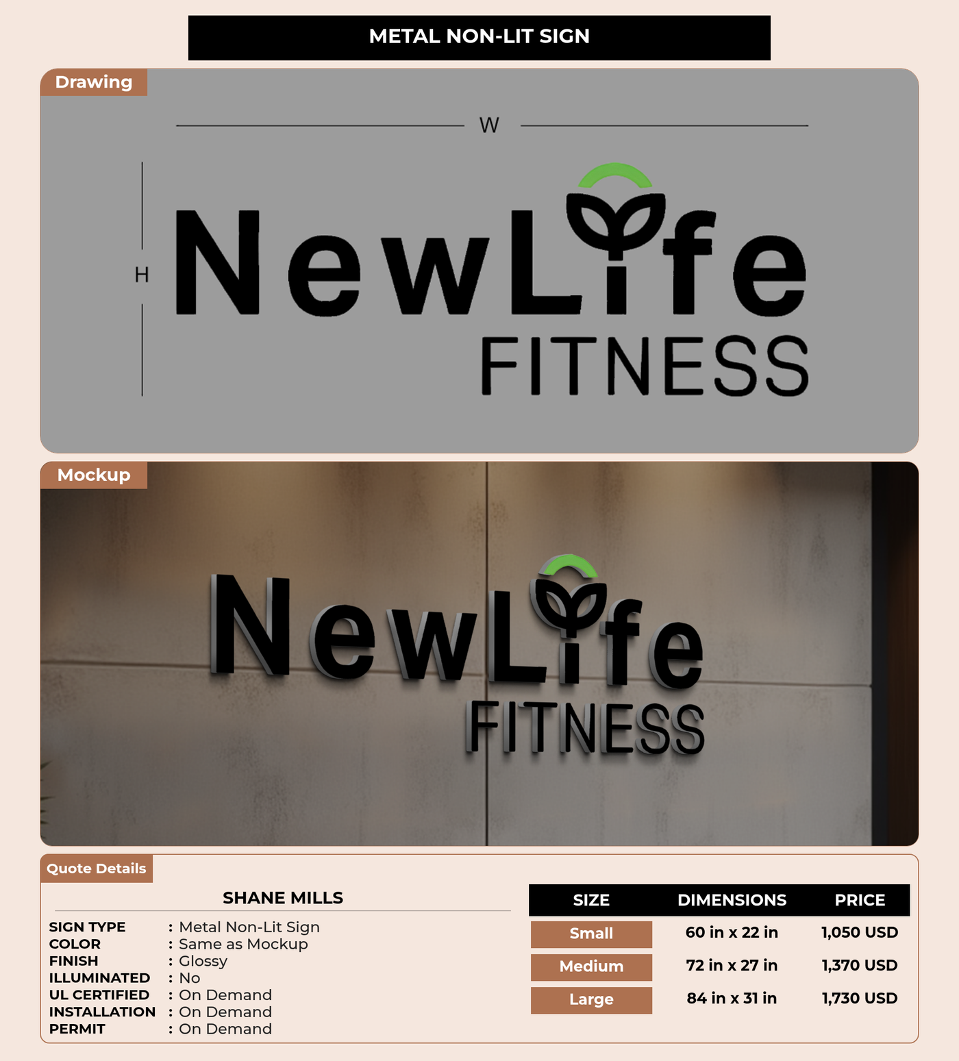 CUSTOM MOCKUP SIGN FOR Shane Mills