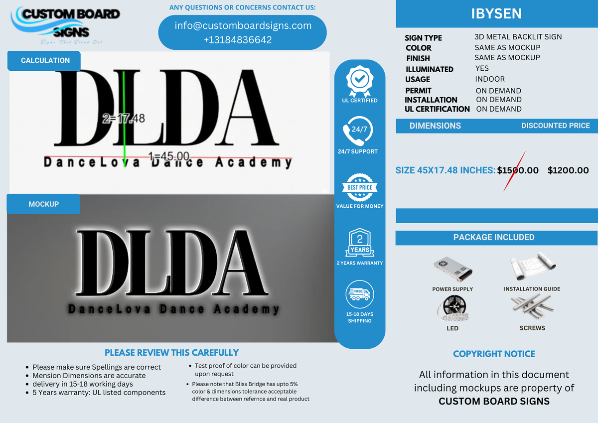 Custom business logo RGB Sign for ivy sen – CustomBoardSigns