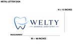 3D METAL SIGN WITH BACKBOARD FOR DEBBIE WELTY