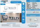3D METAL SIGN WITH BACKBOARD FOR DEBBIE WELTY